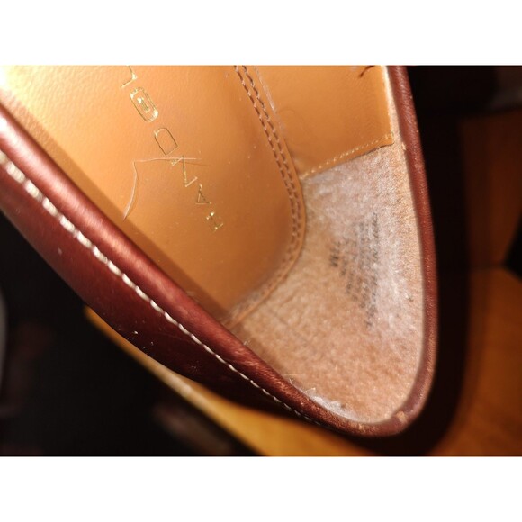 Bandolino Women's sz 7.5 Brown Leather Loafer Buckle Block Heel Shoes - Picture 8 of 10